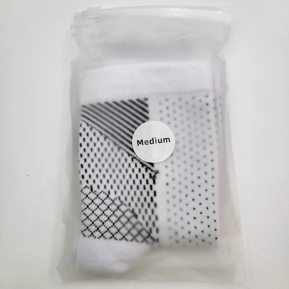 (5 Pair) SoothRelieve Compression Socks Mens Womens Medium White Open Toe‎